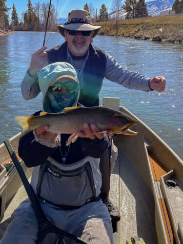 Jeff with a big cuttbow on the dropper 