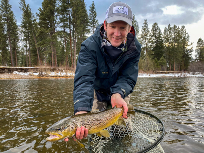 Stunning early season brown trout 