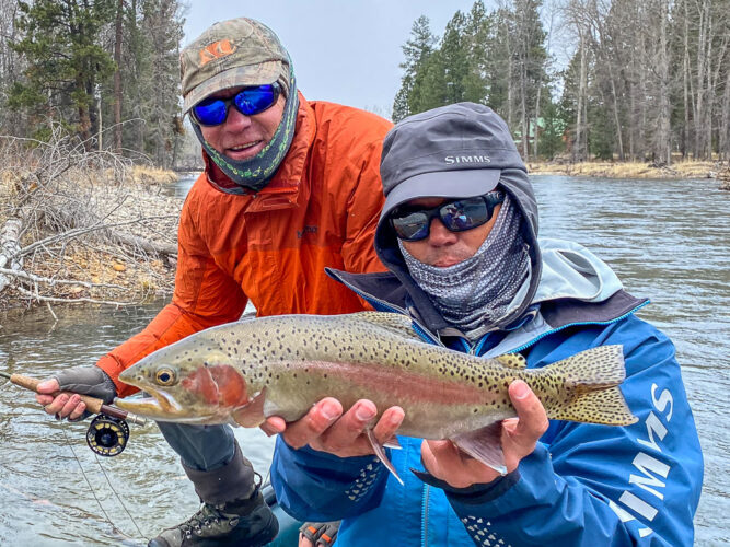 Dennis with an awesome rainbow caught on the Bitterroot River