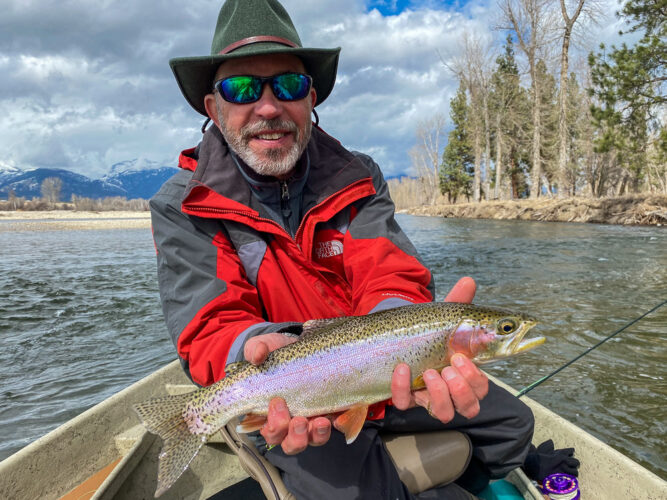 Rainbow Trout 2 - Mike with a pair of nice rainbows out of the same eddy