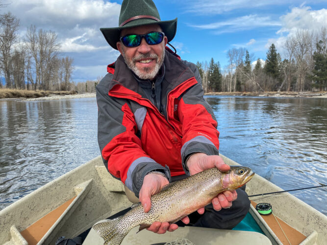 Colorful cutthroat on the dry fly