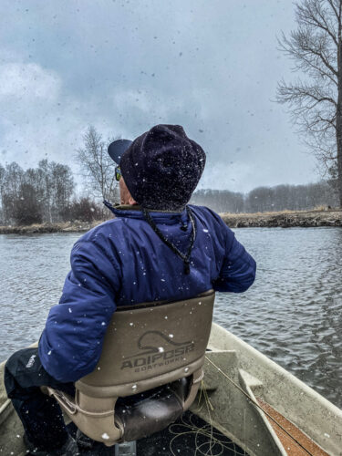 Spring trout fishing - Then we had to deal with some serious cold and snow 