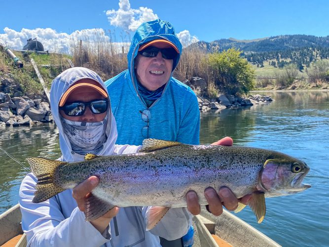 Bill connected with some big rainbow trouts of his own