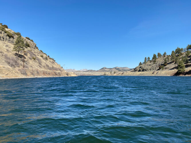 Plenty of wind too! This stretch of the Missouri River is normally flat calm water