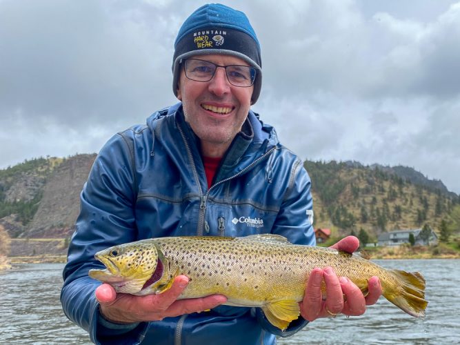 Bryan with a big brown trout