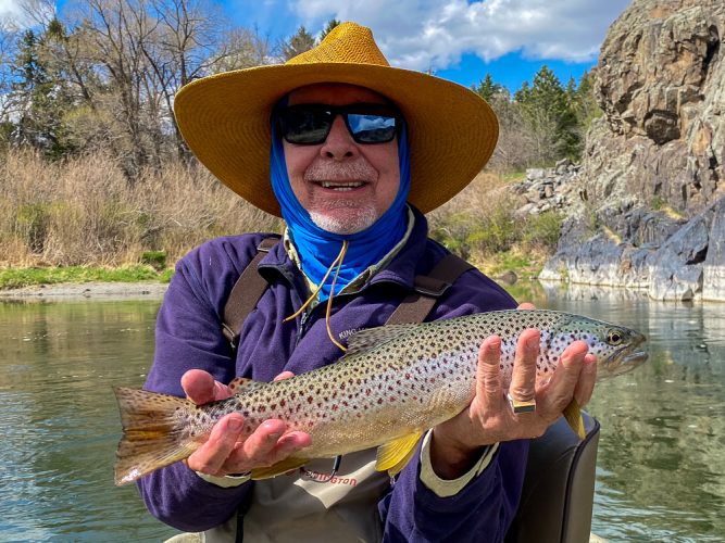 Joseph with some gold in the canyon