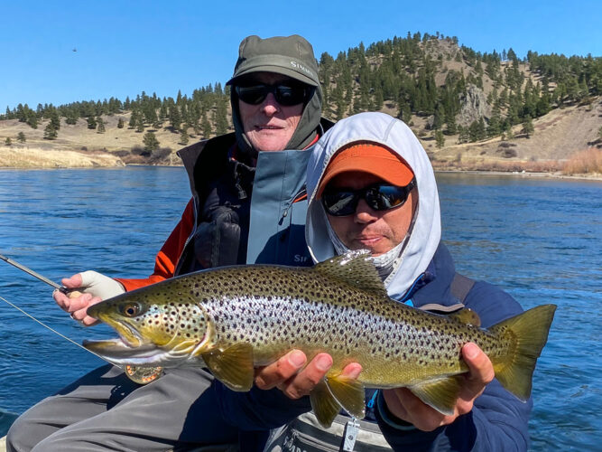 Bill followed up a beauty of a brown trout as well on the Missouri River