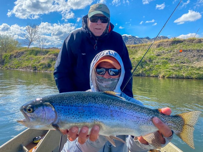 Super thick rainbow trout near the end of the day