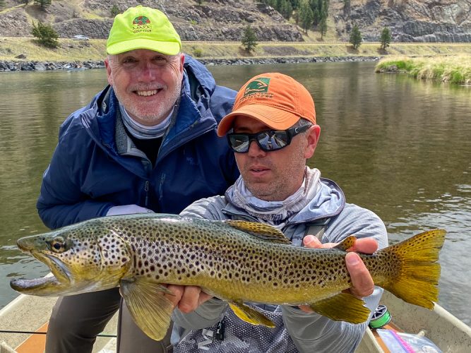 John with a spectacular brown trout trout