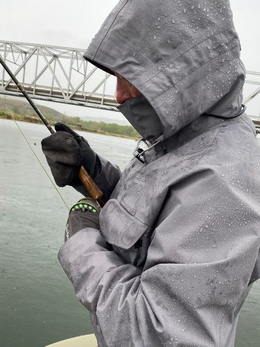 It was so cold and wet that we tried the full mitten approach to fly fishing. The pilot episode had bad ratings and was immediately cancelled.