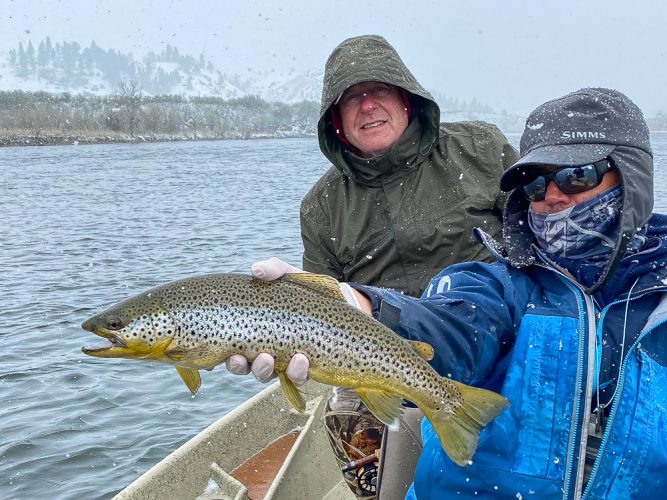 Eakle picked up a solid brown trout in the afternoon