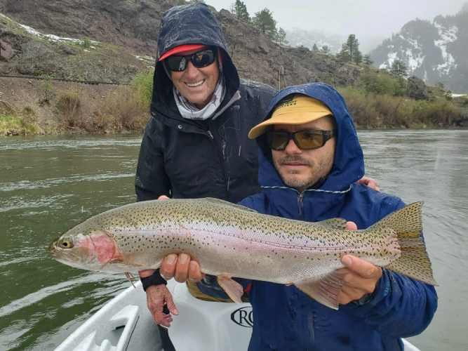 Jake picked up a couple of river monsters with guide Scott today