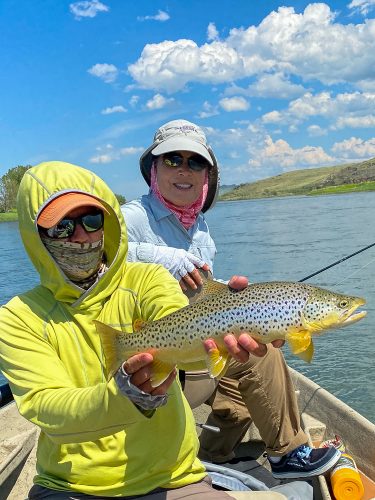 A bright brown trout to finish off the day