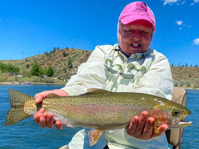 Dianne found a slab on the next pass - Missouri River Rainbow Trout