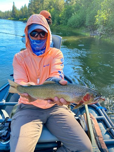 Early morning dry fly fish for Dianne - Missoula Trout Fishing