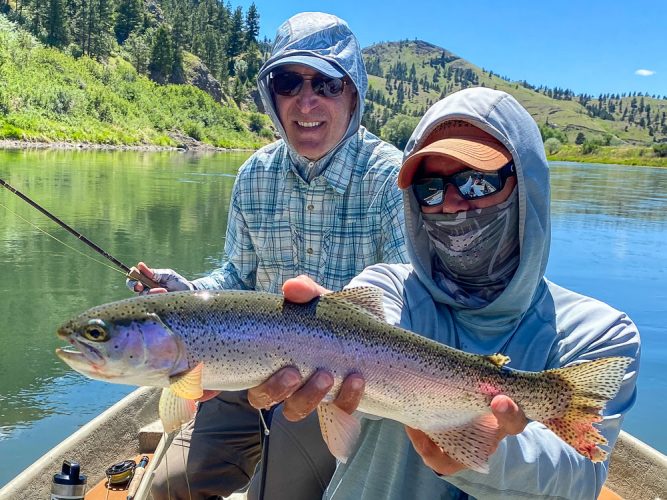 Jim tagged this bright bow in a little bucket - Best Montana Fishing Guide