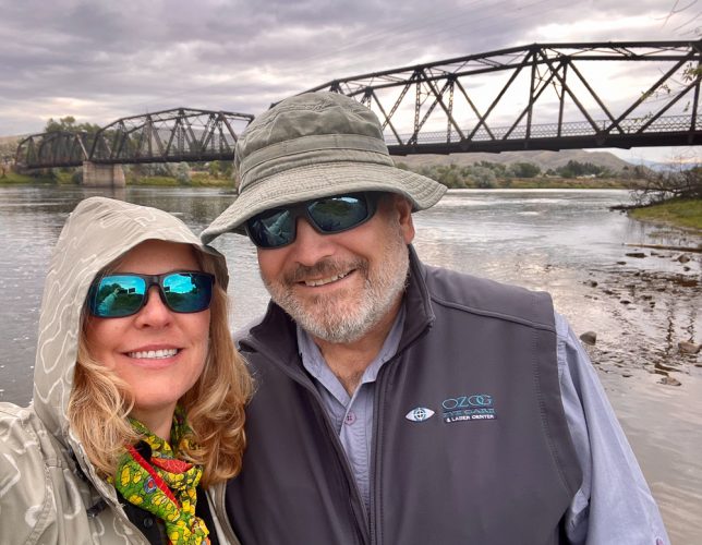 Mark and Maryke excited for a day on the water - Montana Fly Fishing