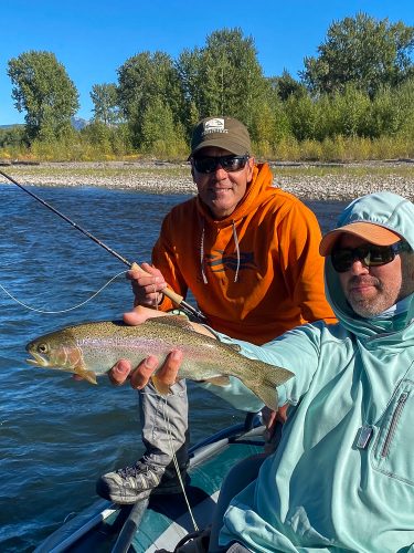 A bright rainbow for Rick - Montana Fall Fishing Fun