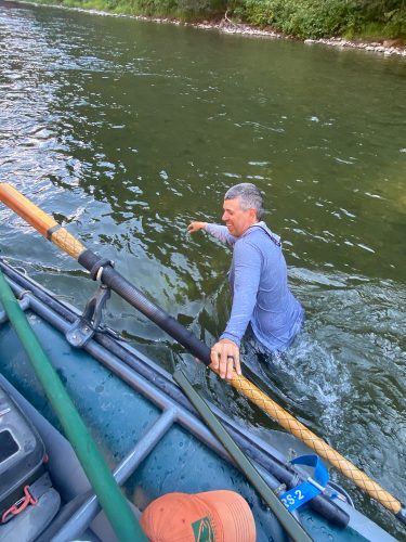 The guys were nice enough to capture the moment I had to go swimming for my phone - Late Summer Missoula Fishing