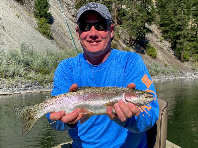 Tommy with back to back big bows - Late Summer Missoula Fishing