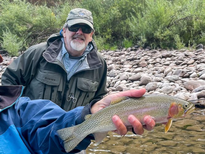 Jeff with a nice west slope - Clarkfork August Fishing