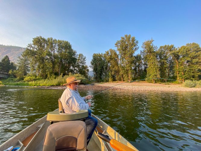 Stan didn't waste any time hooking up just below the put in- Montana Fly Fishing