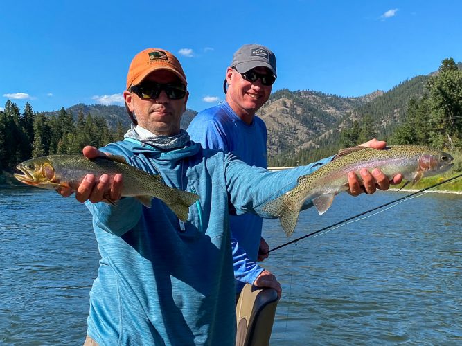 Nice double at the end of the day - Late Summer Missoula Fishing