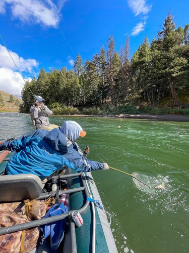 Hooked up at the mouth of the canyon - Montana Fall Fishing Fun