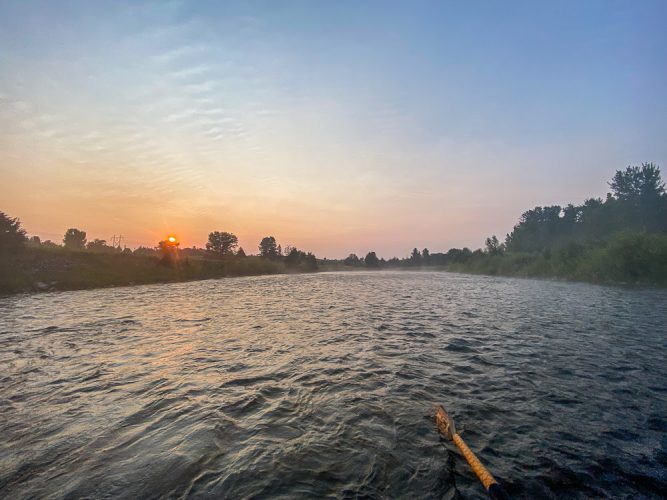 Never get tired of sunrise on the Blackfoot - Blackfoot River Early Morning Fishing