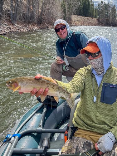 Jim had some nice dry fly trout too - Spring Fishing Montana 2022
