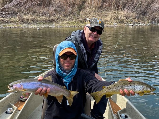 One of many doubles today- Missouri River Fly Fishing 2022