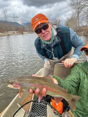 Jim tagged some hefty rainbows today - Spring Fishing Montana 2022