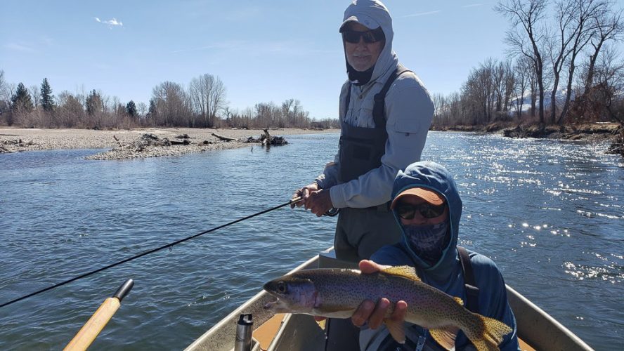 Two of the better rainbows for Bruce and Alan - Montana Flyfishing 2022