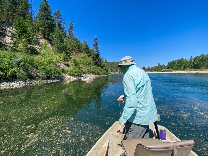 Mark fished hard all day but it wasn't meant to be today - Missoula Flyfishing 2022