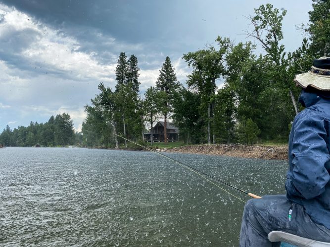 Getting hammered by an afternoon thunderstorm - Bitterroot River Fishing 2022