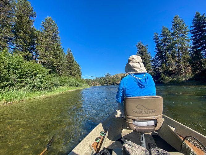 Leon tight to a nice fish - Missoula Flyfishing 2022