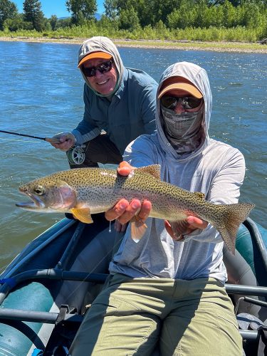 Jim with a big Clark Fork bow - Missoula Fishing 2022