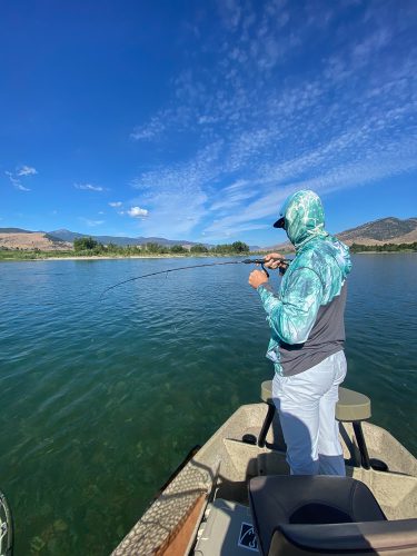 Thomas hooked up right away - Montana Flyfishing 2022