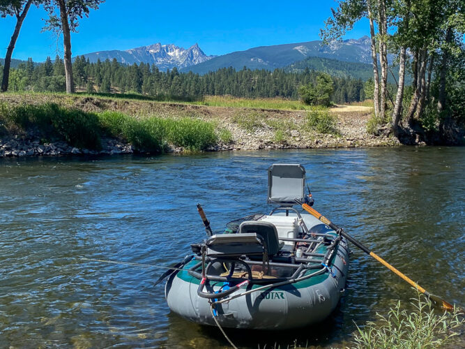 Some snow still clinging up high on Trapper peak - Hoot Owl Trout Fishing