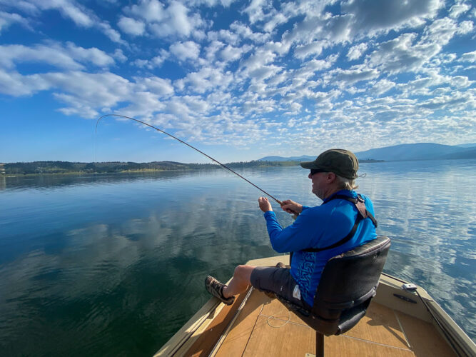 It didn't take long for Jim to hook up on Georgetown - Spruce Moth Hatch Fishing