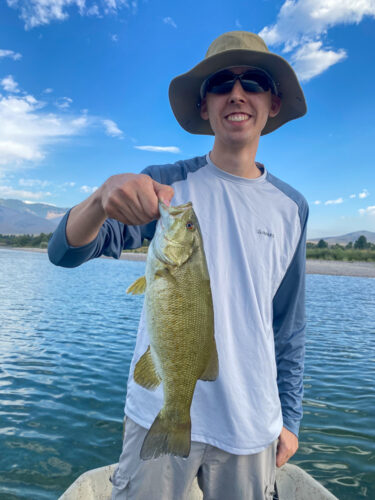 Colton caught a bunch of nice bass and a big rainbow too! - Spruce Moth Hatch Fishing