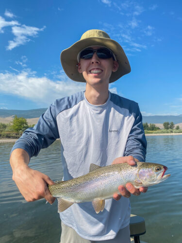 Colton caught a bunch of nice bass and a big rainbow too! - Spruce Moth Hatch Fishing