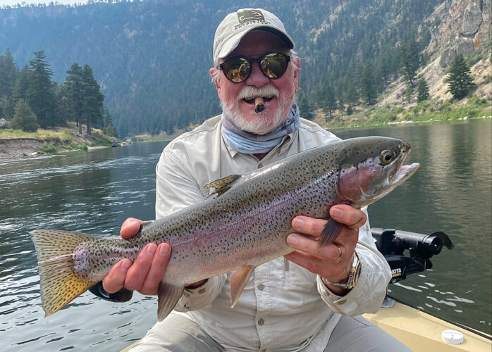 A bright 21" bow in the afternoon - Spruce Moth Hatch Fishing