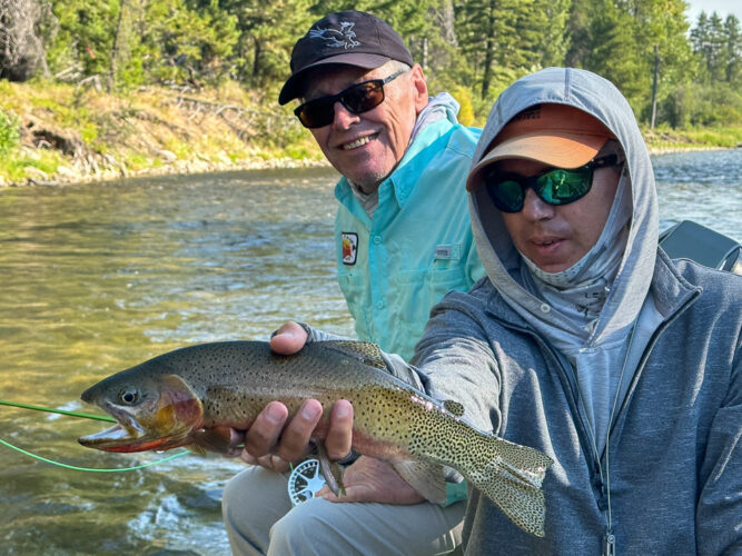 Jim connected with this beauty in the same run - August Fly Fishing
