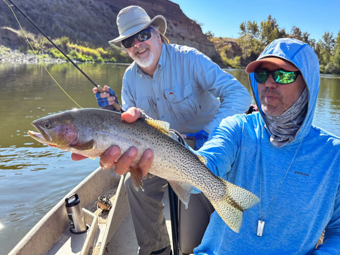 Good trico session with some nice ones on tiny dries - Montana Fall Fishing