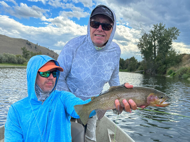 We finished up with another nice cutthroat on aa hopper - Montana Fall Fishing