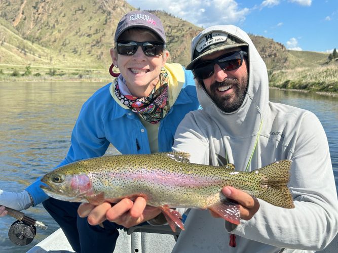 Some great trout for Jeff and Sheila with guide Nick - Missoula Fishing Report 2024