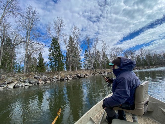 Side channels and back eddies were best today - Missoula Fly Fishing Guide 2024