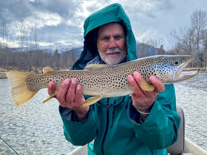 Alan sealed the deal with a big 20+" male brown trout on the dry - Catching the Big One's in Montana