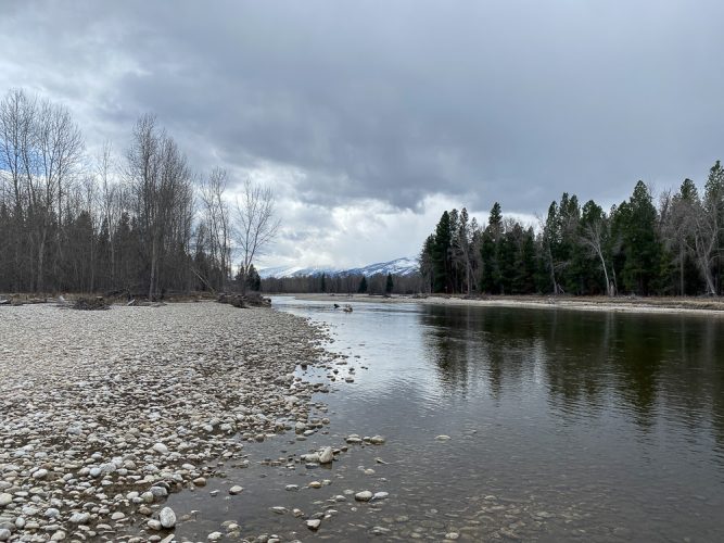 Cold, wet weather moved in at the end of the day but the trout kept eating - Catching the Big One's in Montana